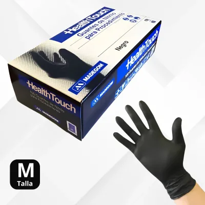 GUANTES NITRILO NEGRO DE PROCEDIMIENTO NO ESTÉRIL HEALTH TOUCH