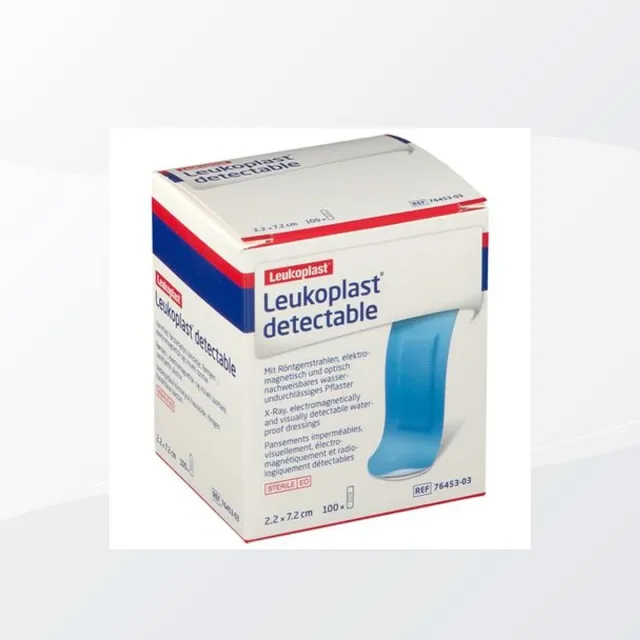 LEUKOPLAST DETECTABLE STERILE AZUL 2.2 X 7.2 CM – CAJA DE 100 UNDS