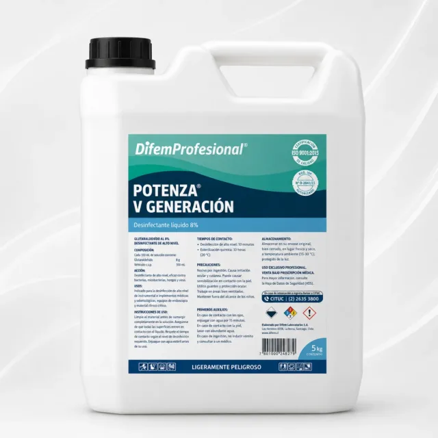 DESINFECTANTE POTENZA V GENERACIÓN 8% 5 KG