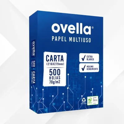 RESMA OVELLA PAPEL MULTIPROPÓSITO CARTA 500 HOJAS 70G/M²