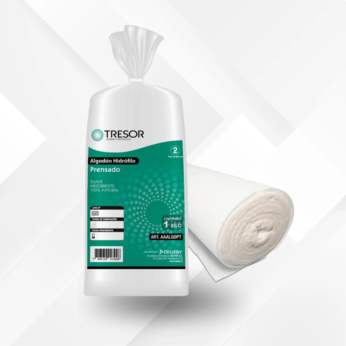 ALGODON HIDROFILICO PRENSADO 1 KILO TRESOR