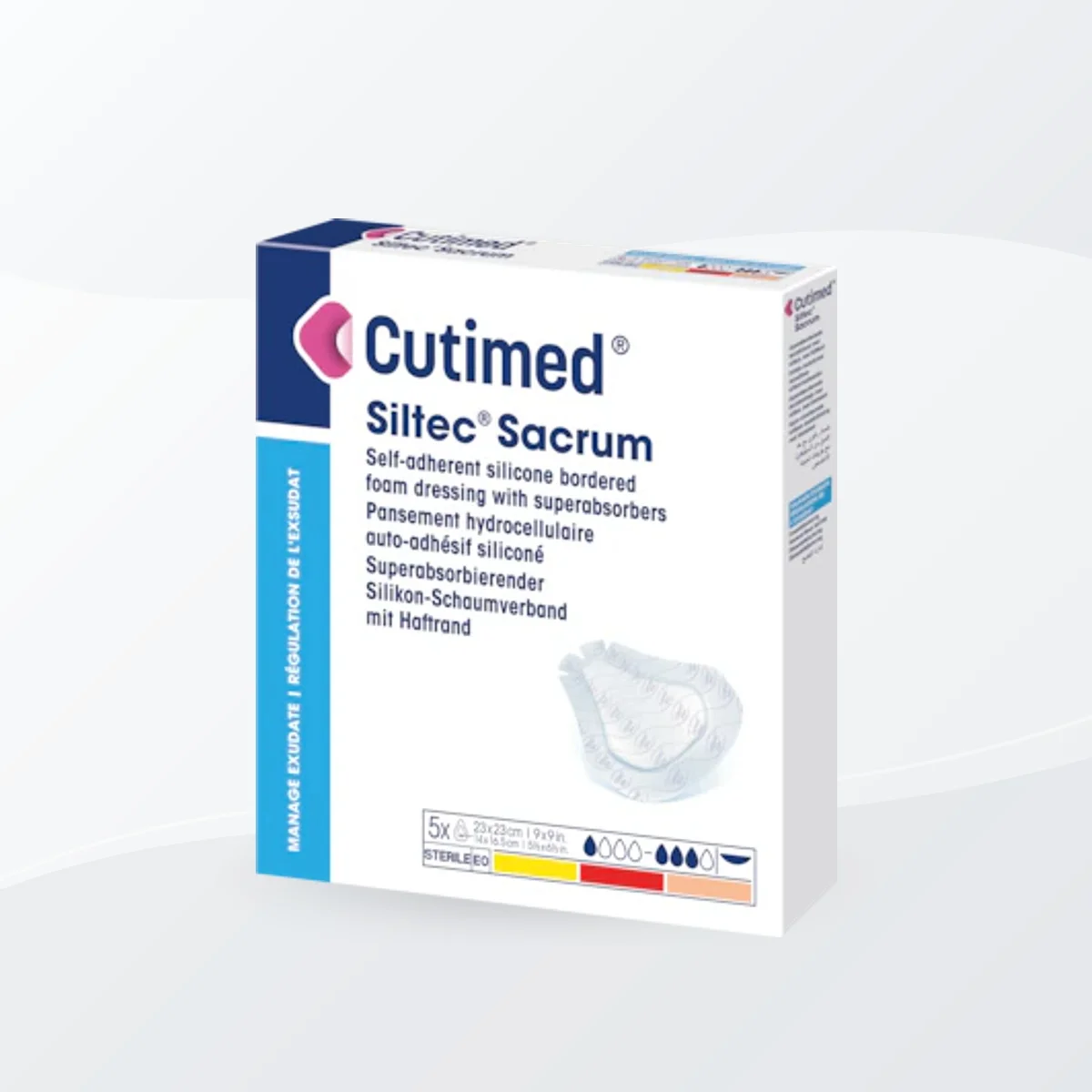 CUTIMED SILTEC SACRUM 17.5 X 17.5CM CAJA X 5 UNID