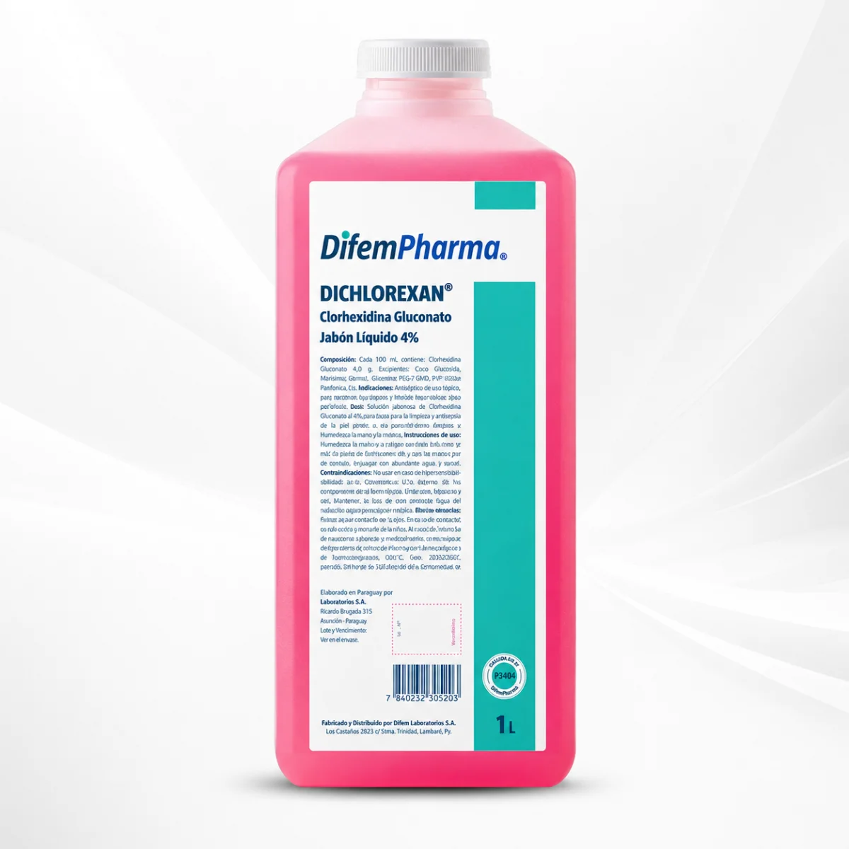 DICHLOREXAN JABON LIQUIDO CON CLORHEXIDINA 4% 1L DIFEM