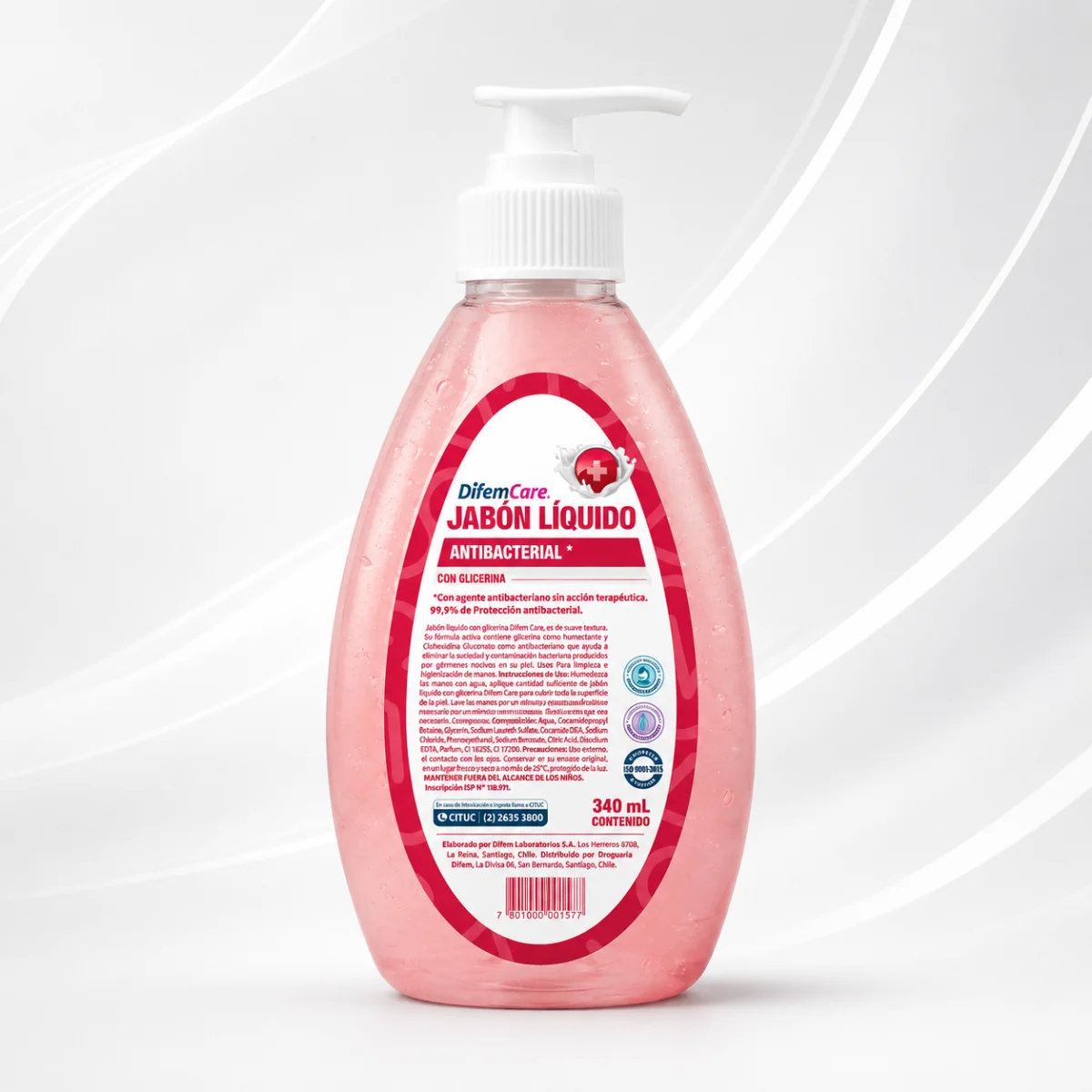 JABÓN ANTIBACTERIAL CON GLICERINA 340 ML