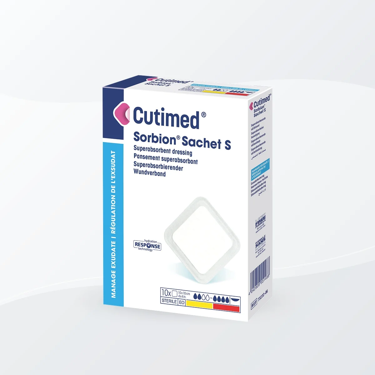 SORBION SACH S STE 10 X 10CM - CAJA X 10 CUTIMED